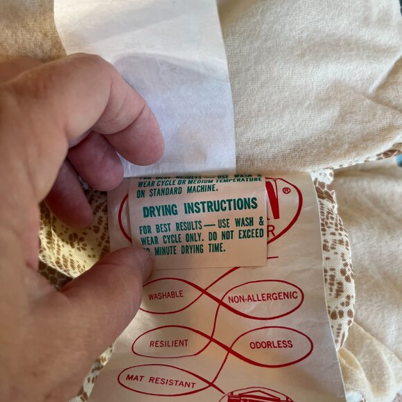 RARE FIND Vintage Never Used Bedspread. Floral and Lace Pattern - Picture 6 of 7